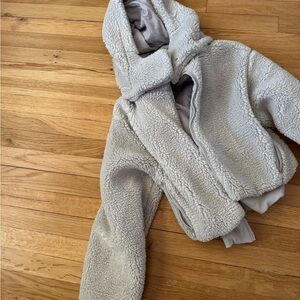 ALO Yoga Light Gray Teddy Jacket